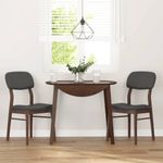 Casa si Gradina - Mobilier - Scaune si fotolii - Scaune - Scaune sufragerie cu perne 2 buc. cauciuc din lemn masiv maro - Infinity.ro