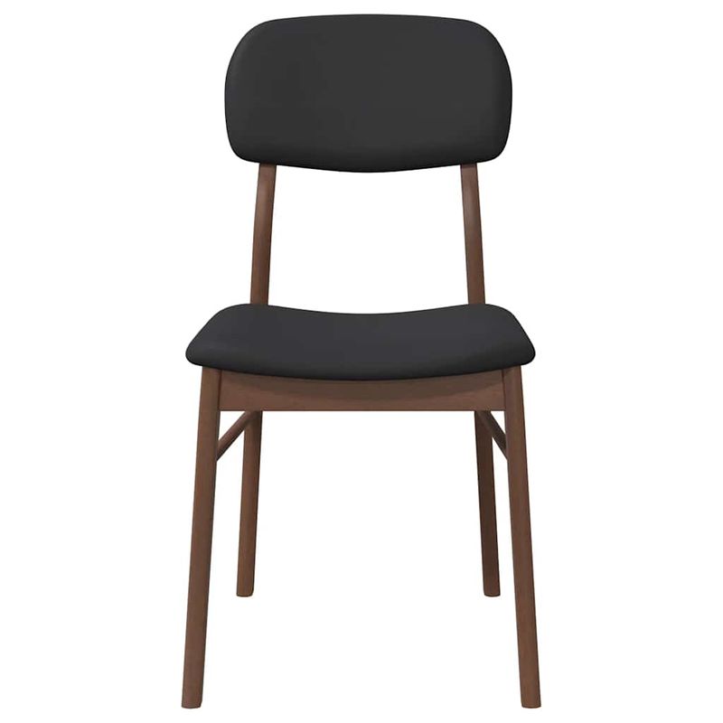 Casa si Gradina - Mobilier - Scaune si fotolii - Scaune - Scaune sufragerie cu perne 2 buc. cauciuc din lemn masiv maro - Infinity.ro