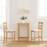 Casa si Gradina - Mobilier - Scaune si fotolii - Scaune - Scaune de bar cu perne 2 buc din cauciuc din lemn masiv natural - Infinity.ro