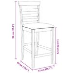 Casa si Gradina - Mobilier - Scaune si fotolii - Scaune - Scaune de bar cu perne 2 buc din cauciuc din lemn masiv natural - Infinity.ro