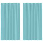 Casa si Gradina - Textile si covoare - Perdele si draperii - Perdele - Perdele Voile cu Bucle 2 buc Turcoaz 140x175 cm - Infinity.ro