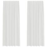 Casa si Gradina - Textile si covoare - Perdele si draperii - Perdele - Perdele Voile cu Bucle 2 buc Alb 140x225 cm - Infinity.ro