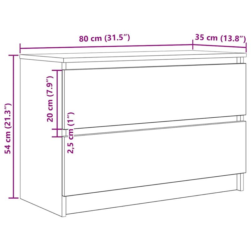 Casa si Gradina - Mobilier - Comode si corpuri - Comode - Dulap TV Stejar afumat 80x35x54 cm Lemn prelucrat - Infinity.ro