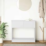 Casa si Gradina - Mobilier - Comode si corpuri - Console - Consola cu sertare alb 85,5x38,5x74,5 cm - Infinity.ro