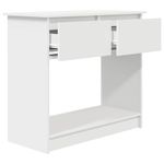 Casa si Gradina - Mobilier - Comode si corpuri - Console - Consola cu sertare alb 85,5x38,5x74,5 cm - Infinity.ro