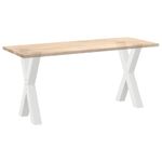 Casa si Gradina - Mobilier - Feronerie si accesorii mobila - Picioare pentru masa in forma de X, 2 buc alb 60x(72-73) cm otel, mărime 60x(72-73) cm (80 mm) - Infinity.ro