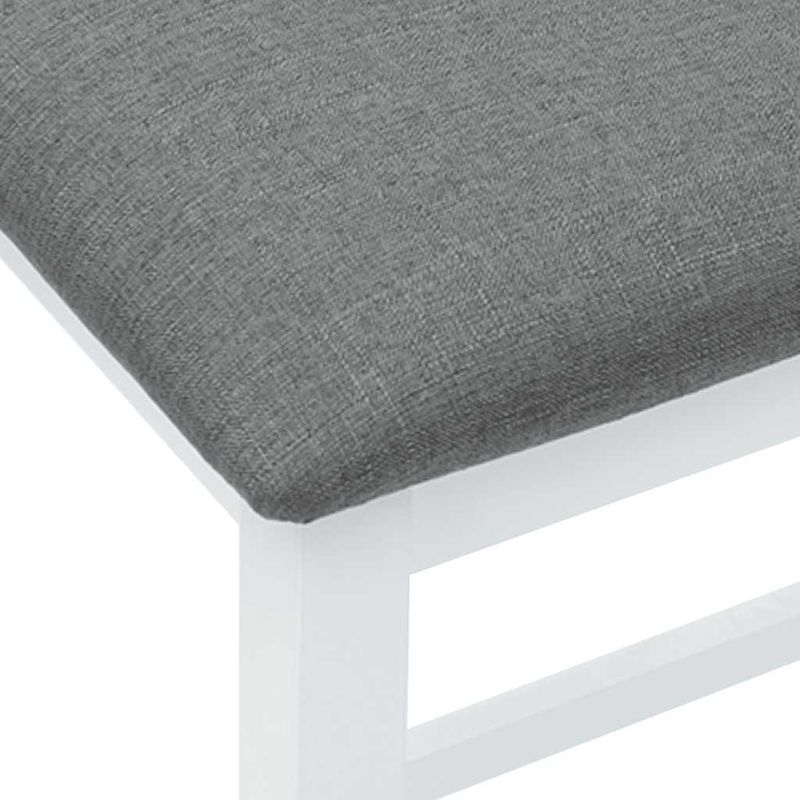 Casa si Gradina - Mobilier - Scaune si fotolii - Scaune - Scaune de bar cu perne 2 buc din cauciuc din lemn masiv alb - Infinity.ro