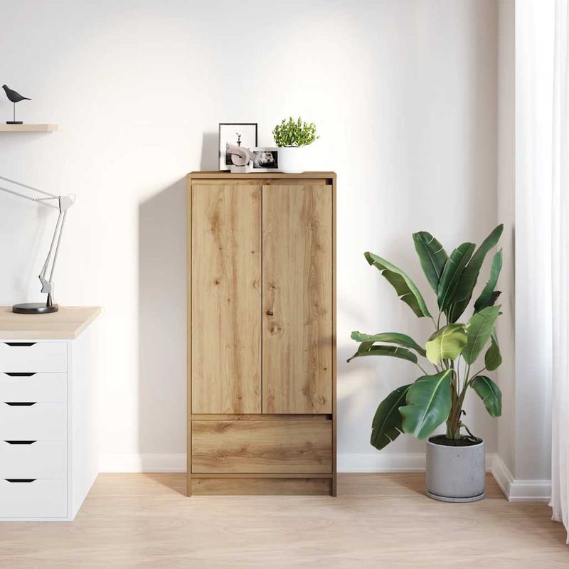 Casa si Gradina - Mobilier - Comode si corpuri - Comode - Dulap cu sertar Artisan Stejar 55,5x34x119,5 cm lemn prelucrat - Infinity.ro