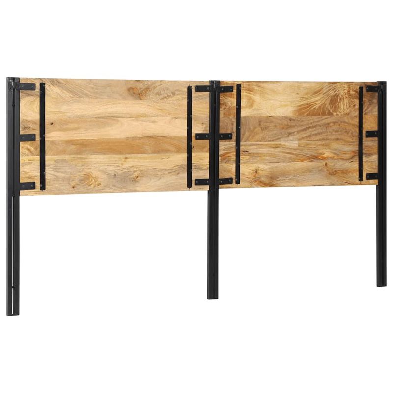Casa si Gradina - Mobilier - Paturi si accesorii - Accesorii paturi - Tablie de pat 200 cm lemn masiv de mango si fier - Infinity.ro