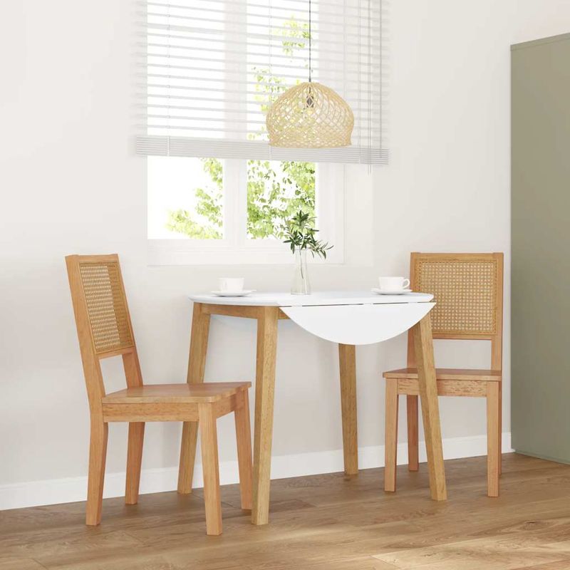 Casa si Gradina - Mobilier - Scaune si fotolii - Scaune - Scaune de sufragerie 2 buc Cauciuc din lemn masiv - Infinity.ro