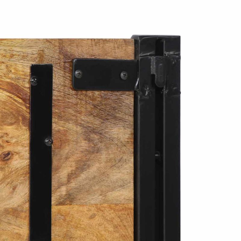 Casa si Gradina - Mobilier - Paturi si accesorii - Accesorii paturi - Tablie de pat 200 cm lemn masiv de mango si fier - Infinity.ro