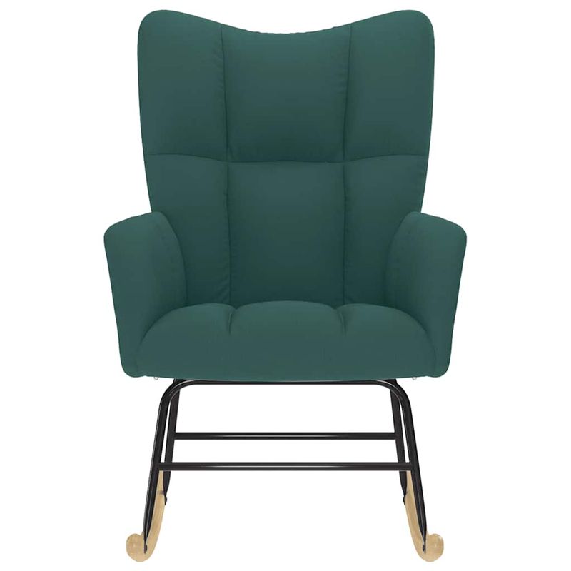 Casa si Gradina - Gradina si terasa - Balansoare si hamace - Balansoare - Scaun balansoar, verde inchis, material textil, model fără scăunel pentru picioare fără scăunel pentru picioare - Infinity.ro