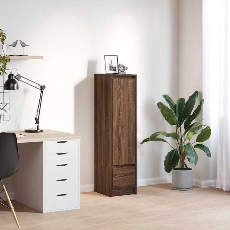 Casa si Gradina - Mobilier - Dulapuri si sifoniere - Dulapuri - Dulap Stejar maro 29,5x34x119,5 cm Lemn prelucrat - Infinity.ro