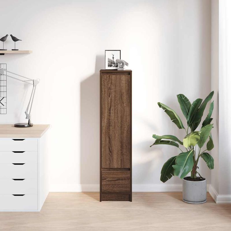 Casa si Gradina - Mobilier - Dulapuri si sifoniere - Dulapuri - Dulap Stejar maro 29,5x34x119,5 cm Lemn prelucrat - Infinity.ro