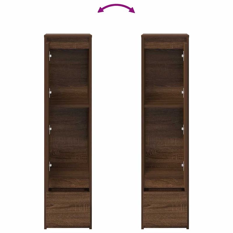 Casa si Gradina - Mobilier - Dulapuri si sifoniere - Dulapuri - Dulap Stejar maro 29,5x34x119,5 cm Lemn prelucrat - Infinity.ro