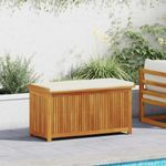 Casa si Gradina - Gradina si terasa - Mobilier exterior - Dulapuri si lazi depozitare exterior - Cutie de perne de exterior 113x50x60,5 cm lemn masiv de salcam, alb crem - Infinity.ro