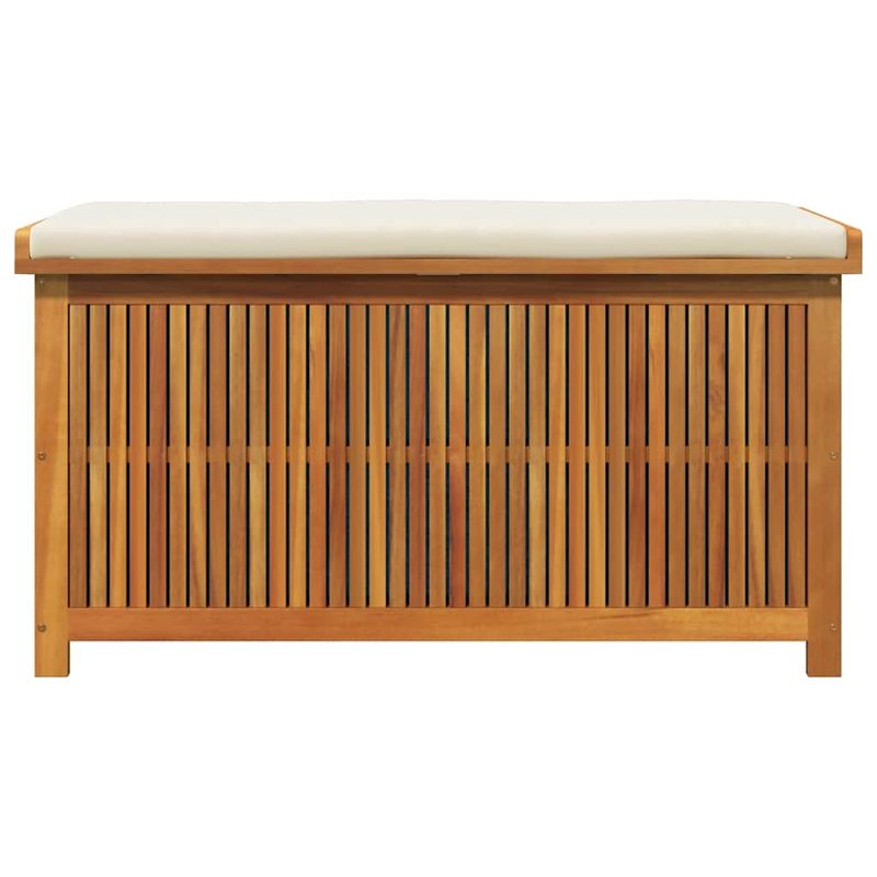 Casa si Gradina - Gradina si terasa - Mobilier exterior - Dulapuri si lazi depozitare exterior - Cutie de perne de exterior 113x50x60,5 cm lemn masiv de salcam, alb crem - Infinity.ro