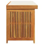 Casa si Gradina - Gradina si terasa - Mobilier exterior - Dulapuri si lazi depozitare exterior - Cutie de perne de exterior 113x50x60,5 cm lemn masiv de salcam, alb crem - Infinity.ro