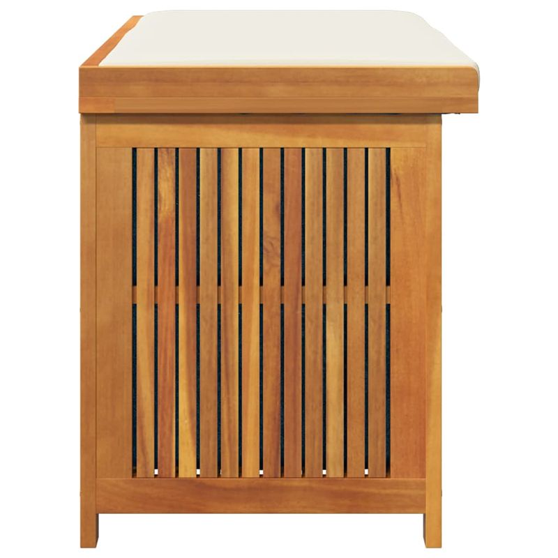 Casa si Gradina - Gradina si terasa - Mobilier exterior - Dulapuri si lazi depozitare exterior - Cutie de perne de exterior 113x50x60,5 cm lemn masiv de salcam, alb crem - Infinity.ro