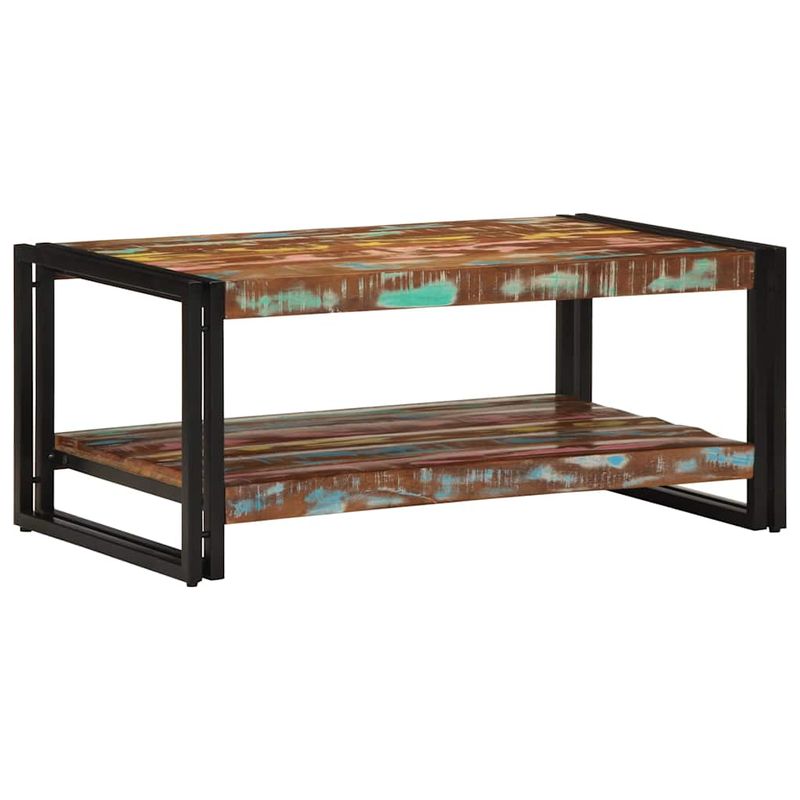 Casa si Gradina - Mobilier - Mese si birouri - Masute de cafea - Masuta de cafea multicolora 90x50x38 cm lemn masiv recuperat - Infinity.ro