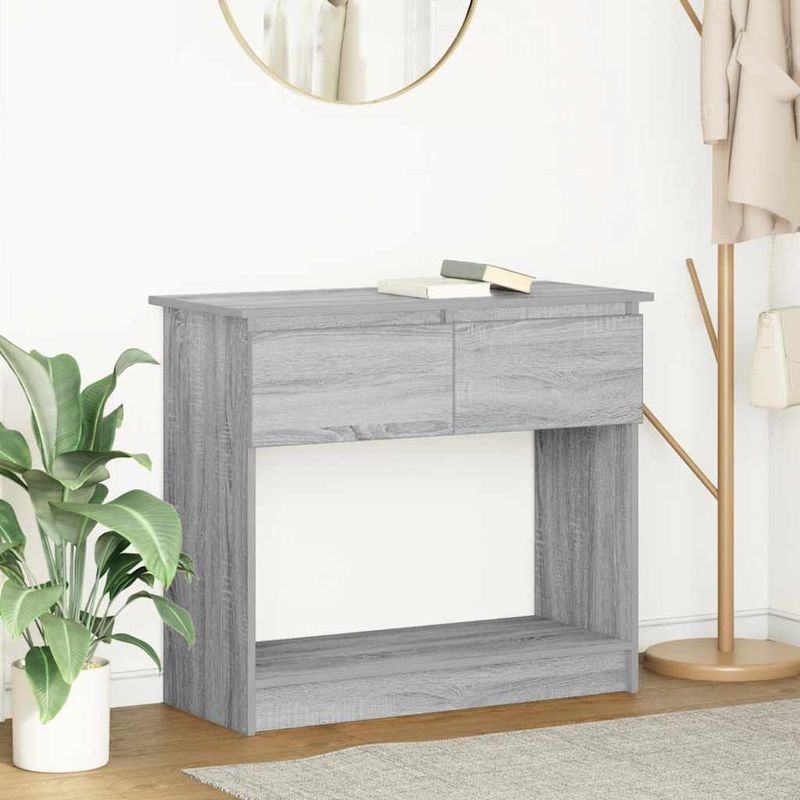 Casa si Gradina - Mobilier - Comode si corpuri - Console - Consola cu sertare Gri Sonoma 85,5x38,5x74,5 cm - Infinity.ro