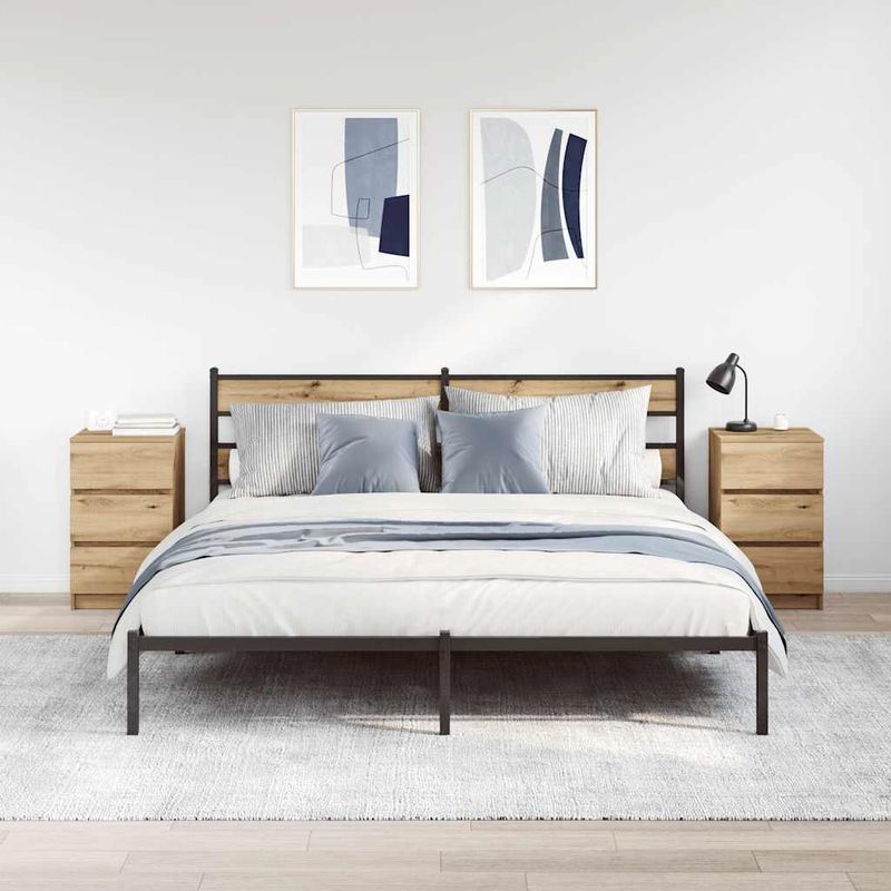 Casa si Gradina - Mobilier - Comode si corpuri - Noptiere - Noptiere cu 3 sertare 2 buc Stejar Artisan 39x35x65 cm - Infinity.ro