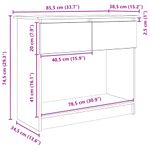 Casa si Gradina - Mobilier - Comode si corpuri - Console - Consola cu sertare Gri Sonoma 85,5x38,5x74,5 cm - Infinity.ro