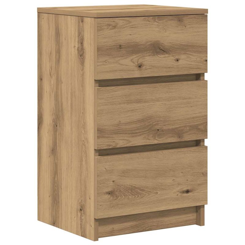 Casa si Gradina - Mobilier - Comode si corpuri - Noptiere - Noptiere cu 3 sertare 2 buc Stejar Artisan 39x35x65 cm - Infinity.ro