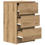 Casa si Gradina - Mobilier - Comode si corpuri - Noptiere - Noptiere cu 3 sertare 2 buc Stejar Artisan 39x35x65 cm - Infinity.ro