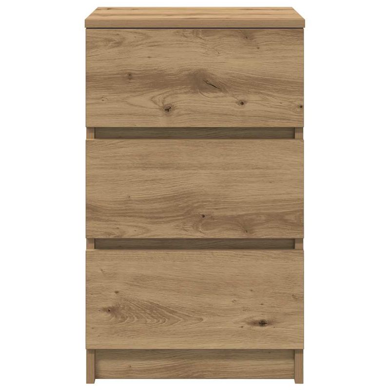 Casa si Gradina - Mobilier - Comode si corpuri - Noptiere - Noptiere cu 3 sertare 2 buc Stejar Artisan 39x35x65 cm - Infinity.ro