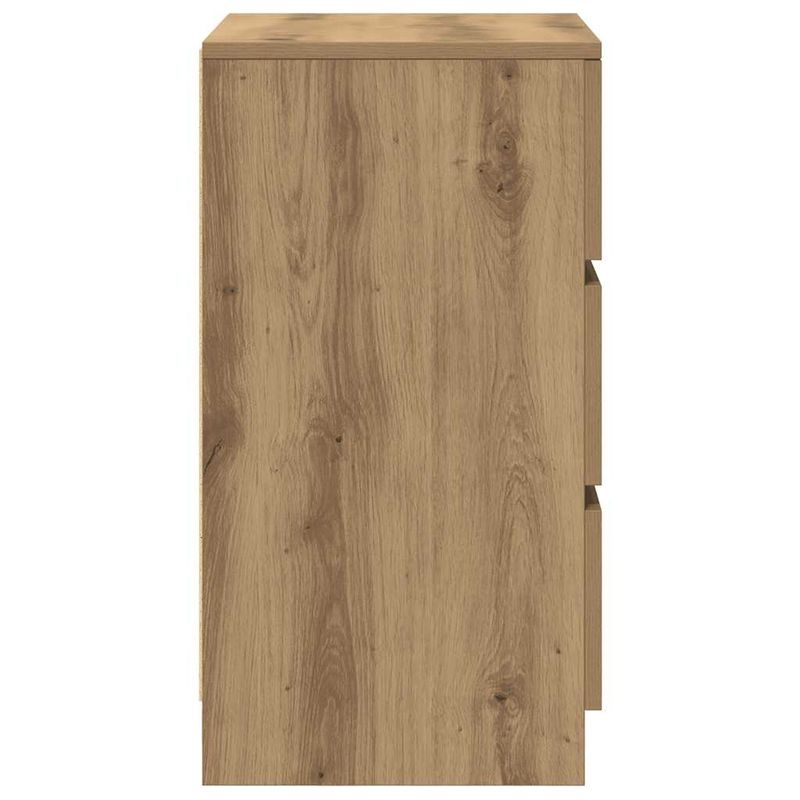Casa si Gradina - Mobilier - Comode si corpuri - Noptiere - Noptiere cu 3 sertare 2 buc Stejar Artisan 39x35x65 cm - Infinity.ro