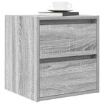 Casa si Gradina - Mobilier - Comode si corpuri - Noptiere - Noptiere montate pe perete 2 buc Gri Sonoma 38x34x40 cm - Infinity.ro