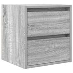 Casa si Gradina - Mobilier - Comode si corpuri - Noptiere - Noptiere montate pe perete 2 buc Gri Sonoma 38x34x40 cm - Infinity.ro