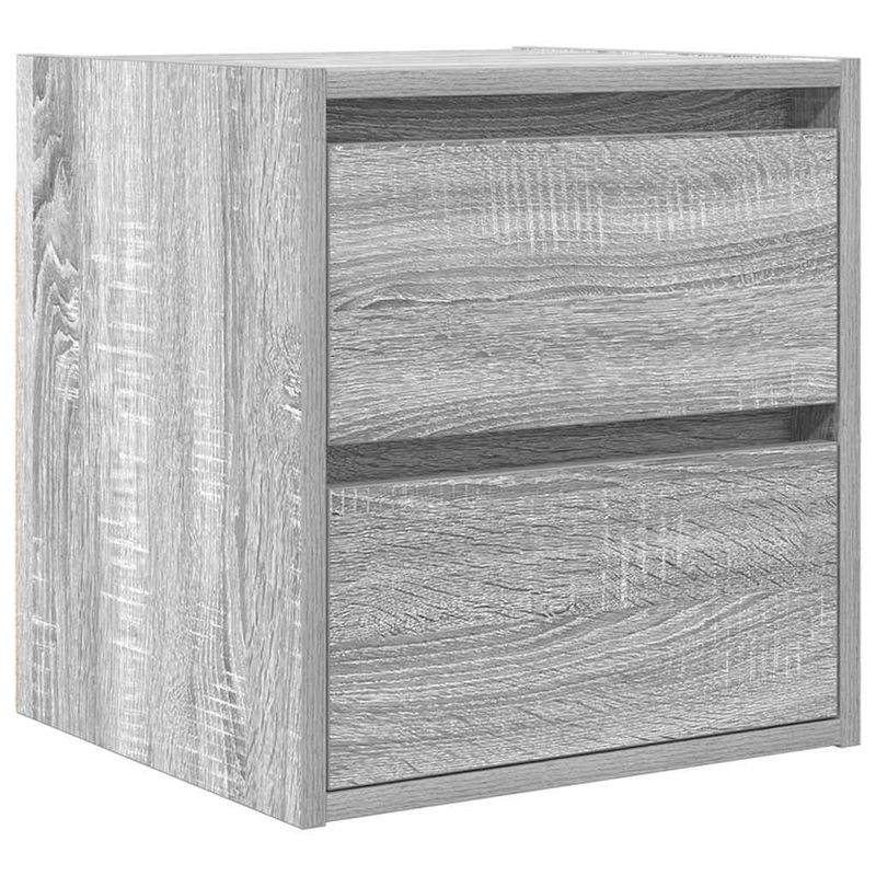 Casa si Gradina - Mobilier - Comode si corpuri - Noptiere - Noptiere montate pe perete 2 buc Gri Sonoma 38x34x40 cm - Infinity.ro