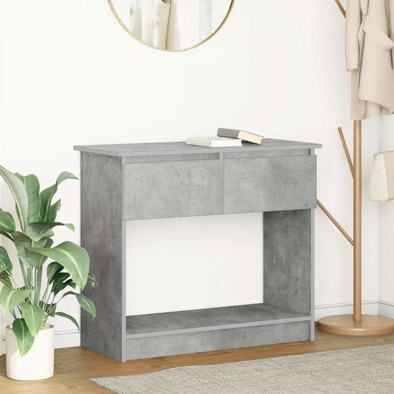 Casa si Gradina - Mobilier - Comode si corpuri - Console - Consola cu sertare Gri beton 85,5x38,5x74,5 cm - Infinity.ro