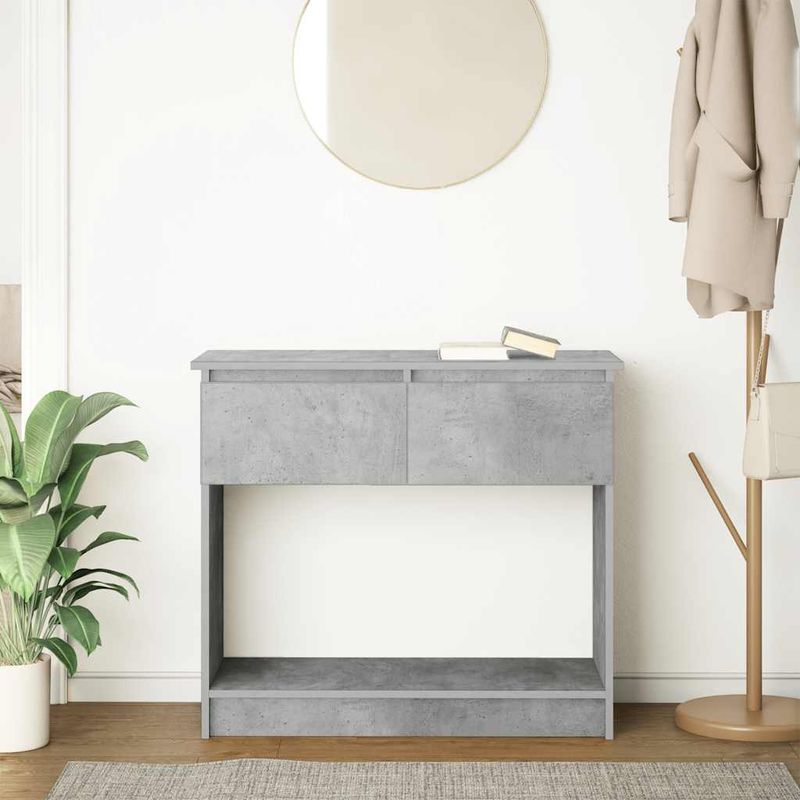 Casa si Gradina - Mobilier - Comode si corpuri - Console - Consola cu sertare Gri beton 85,5x38,5x74,5 cm - Infinity.ro