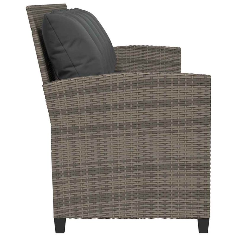 Casa si Gradina - Gradina si terasa - Mobilier exterior - Canapele si fotolii gradina - Canapea de gradina cu 5 locuri cu perne din polirattan gri - Infinity.ro