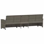 Casa si Gradina - Gradina si terasa - Mobilier exterior - Canapele si fotolii gradina - Canapea de gradina cu 5 locuri cu perne din polirattan gri - Infinity.ro