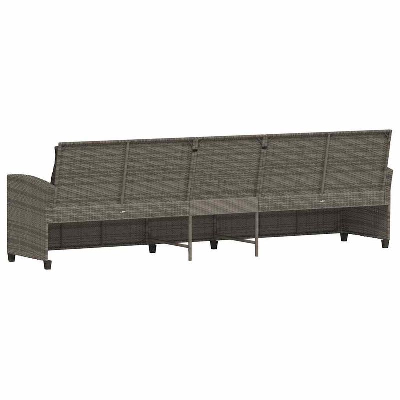 Casa si Gradina - Gradina si terasa - Mobilier exterior - Canapele si fotolii gradina - Canapea de gradina cu 5 locuri cu perne din polirattan gri - Infinity.ro