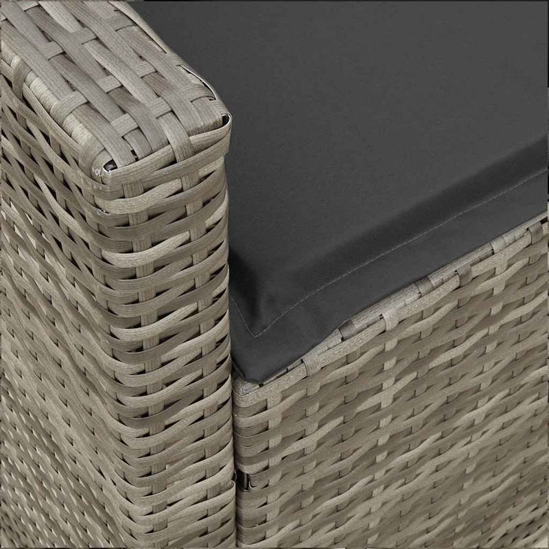 Casa si Gradina - Gradina si terasa - Mobilier exterior - Canapele si fotolii gradina - Canapea de gradina cu 5 locuri cu perne din polirattan gri - Infinity.ro