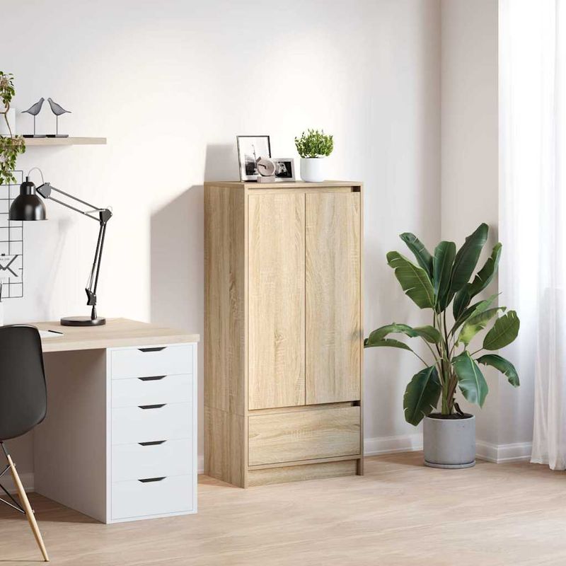 Casa si Gradina - Mobilier - Comode si corpuri - Comode - Dulap cu sertar Stejar Sonoma 55,5x34x119,5 cm Lemn prelucrat - Infinity.ro