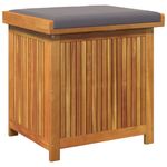 Casa si Gradina - Gradina si terasa - Mobilier exterior - Dulapuri si lazi depozitare exterior - Cutie de perne de exterior 60x50x61 cm din lemn masiv de salcam, gri închis - Infinity.ro