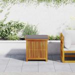 Casa si Gradina - Gradina si terasa - Mobilier exterior - Dulapuri si lazi depozitare exterior - Cutie de perne de exterior 60x50x61 cm din lemn masiv de salcam, gri închis - Infinity.ro