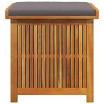 Casa si Gradina - Gradina si terasa - Mobilier exterior - Dulapuri si lazi depozitare exterior - Cutie de perne de exterior 60x50x61 cm din lemn masiv de salcam, gri închis - Infinity.ro