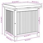 Casa si Gradina - Gradina si terasa - Mobilier exterior - Dulapuri si lazi depozitare exterior - Cutie de perne de exterior 60x50x61 cm din lemn masiv de salcam, gri închis - Infinity.ro