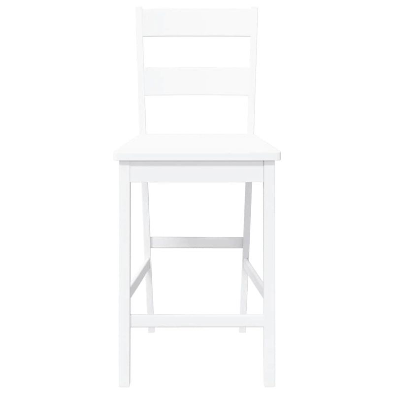 Casa si Gradina - Mobilier - Scaune si fotolii - Scaune - Scaune de bar 2 buc din cauciuc din lemn masiv alb - Infinity.ro