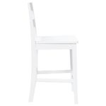 Casa si Gradina - Mobilier - Scaune si fotolii - Scaune - Scaune de bar 2 buc din cauciuc din lemn masiv alb - Infinity.ro