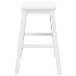 Casa si Gradina - Mobilier - Scaune si fotolii - Scaune - Scaune de bar 2 buc Cauciuc din lemn masiv alb - Infinity.ro