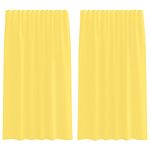 Casa si Gradina - Textile si covoare - Perdele si draperii - Perdele - Perdele Voile cu Bucle 2 buc Galben 140x175 cm - Infinity.ro