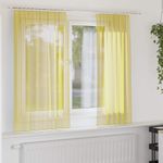 Casa si Gradina - Textile si covoare - Perdele si draperii - Perdele - Perdele Voile cu Bucle 2 buc Galben 140x175 cm - Infinity.ro